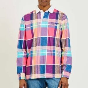 🥷🏿🥷🏿🥷🏿Polo Ralph Lauren  capsule madras check print rugby polo in pink
